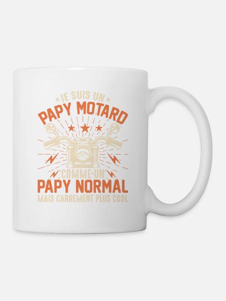 Je Suis Un Papy Motard Très Cool - Mug blanc - blanc