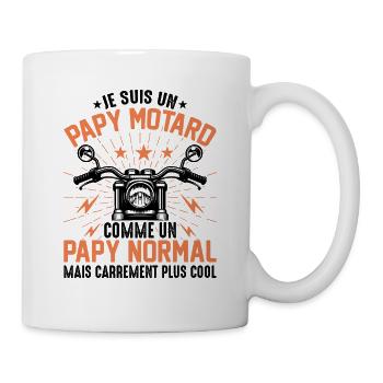 Ich bin ein sehr cooler Biker-Opa - Tasse - Weiß - Rechts