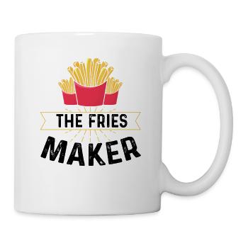 Pommes Frittes Macher Grillen Papa BBQ Fritten - Tasse - Weiß - Rechts
