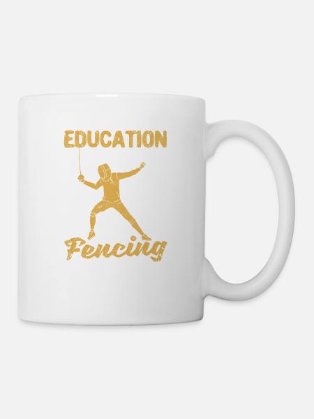 L’éducation est importante, mais l’escrime est plus importante - Mug blanc - blanc