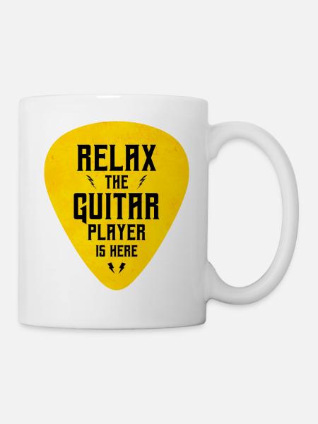 Détendez-vous Le guitariste est ici - Mug blanc - blanc