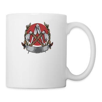 Zimmermann I Zunft Wappen Wanderschaft Motiv für - Tasse - Weiß - Rechts