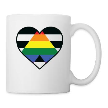 LGBT Heart - LGBTQIA Just Ally - Mug - white - Right