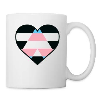 LGBT Heart - Alliés trans LGBTQIA - Mug blanc - blanc - Droite