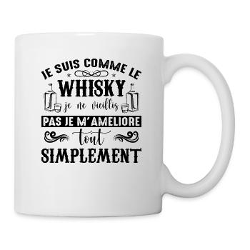Je Suis Comme Le Whisky Je Ne Vieillis Pas - Mug blanc - blanc - Droite