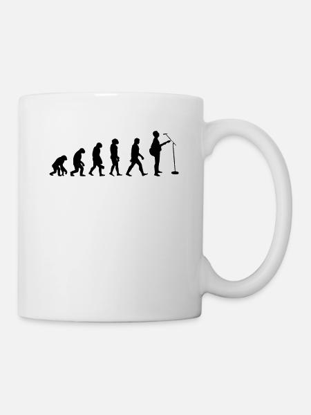 Evolution der Gitarre - Tasse - Weiß
