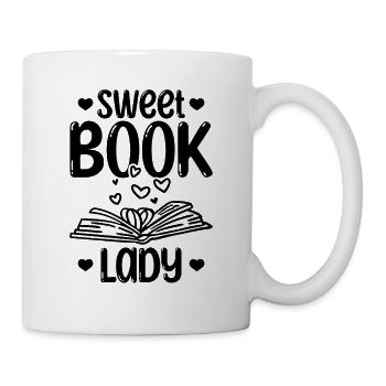 Sweet Book Lady Bookworm Lady Book Lover Book Book - Mug - white - Right