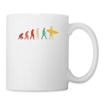 Evolution of surfing - Mug - white - Right