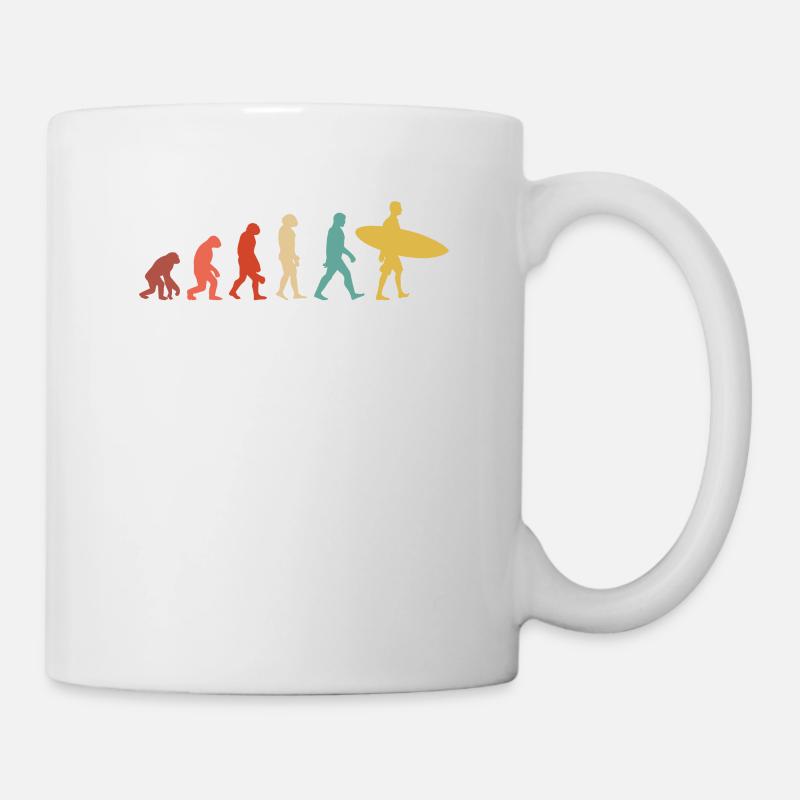 Évolution Du Surf - Mug blanc - blanc