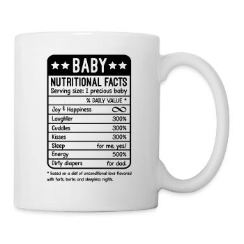 Baby Nutritional Facts Matching Funny Fathers Day - Mug - white - Right