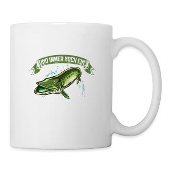 70 Jahre und immer noch ein toller Hecht Angler - Tasse - Weiß - Rechts
