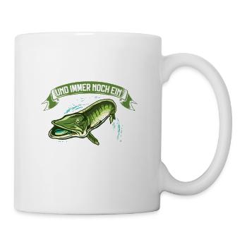 40 Jahre und immer noch ein toller Hecht Angler - Tasse - Weiß - Rechts
