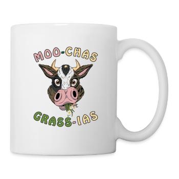 MOO-CHAS GRASS-IAS Fille de ferme - Mug blanc - blanc - Droite