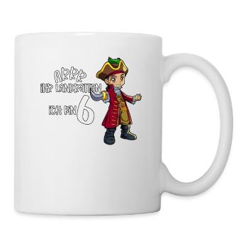 Geburtstagsshirt Pirat - 6 Geburtstag Junge - Tasse - Weiß - Rechts