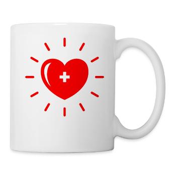 Schweiz im Herzen - Tasse - Weiß - Rechts