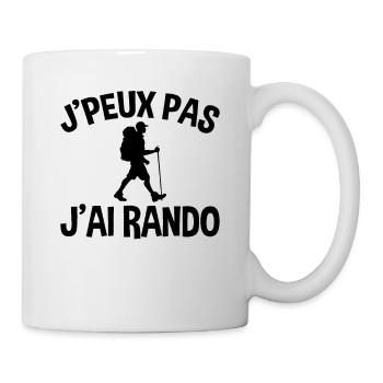 Je Peux Pas J'ai Rando - Mug blanc - blanc - Droite