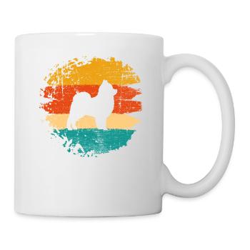 Pomeranian dog lover Retro vintage Gift idea - Tasse - Weiß - Rechts
