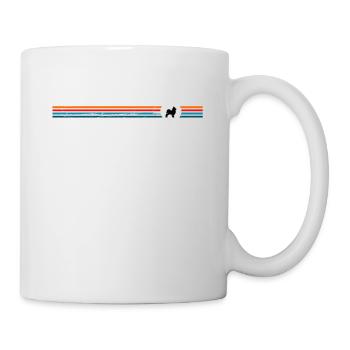 Pomeranian dog lover Retro vintage Gift idea - Tasse - Weiß - Rechts