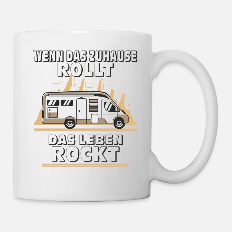 WENN DAS ZUHAUSE ROLLT DAS LEBEN ROCKT - Tasse - Weiß