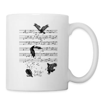 Adler Musik Noten Geschenk - Tasse - Weiß - Rechts