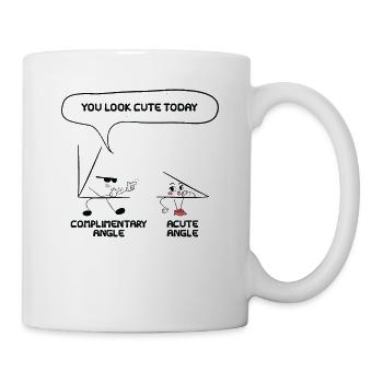 Mathématiques Angle aigu Professeur de mathématiques - Mug blanc - blanc - Droite
