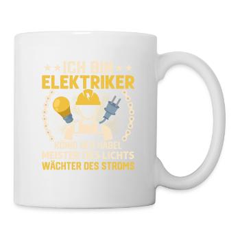 Ich Bin Elektriker König der Kabel Elektrik - Tasse - Weiß - Rechts