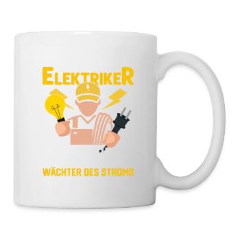 Ich Bin Elektriker König der Kabel Elektro - Tasse - Weiß - Rechts