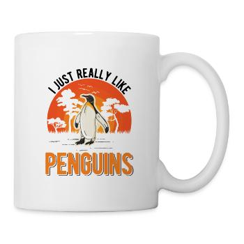 J’aime vraiment Penguins Penguin - Mug blanc - blanc - Droite
