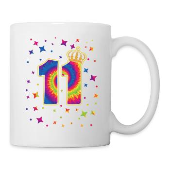 Tie-dye 11. Geburtstagsfeier 11 Jahre Alter - Tasse - Weiß - Rechts