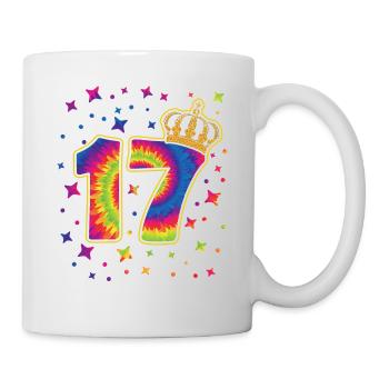 Tie-dye 17. Geburtstagsfeier 17 Jahre Alter - Tasse - Weiß - Rechts