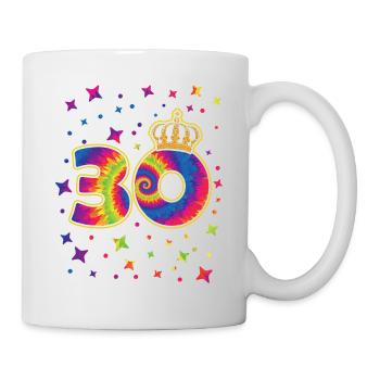 Tie-dye 30th Birthday Party 30 Years Old - Mug - white - Right