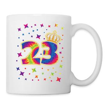 Tie-dye 23rd Birthday Party 23 Years Old Celebrant - Tasse - Weiß - Rechts