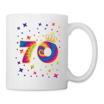 Tie-dye 70. Geburtstagsfeier 70 Jahre Alter - Tasse - Weiß - Rechts