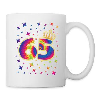 Tie-dye 65th birthday party 65 years old - Mug - white - Right