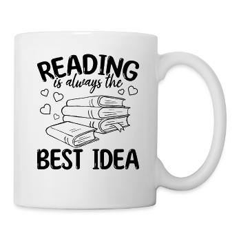 Lesen ist immer die beste Idee I Library Bookworm - Tasse - Weiß - Rechts