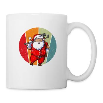Santa Golf Club Ball Sport Weihnachten Golfer Golf - Tasse - Weiß - Rechts