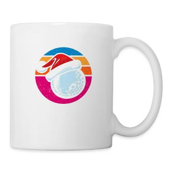 Boule de golf de Noël Chapeau de Noël Golf de Noël - Mug blanc - blanc - Droite