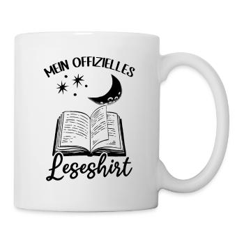 Mein Offizielles Leseshirt Buch lesen - Tasse - Weiß - Rechts