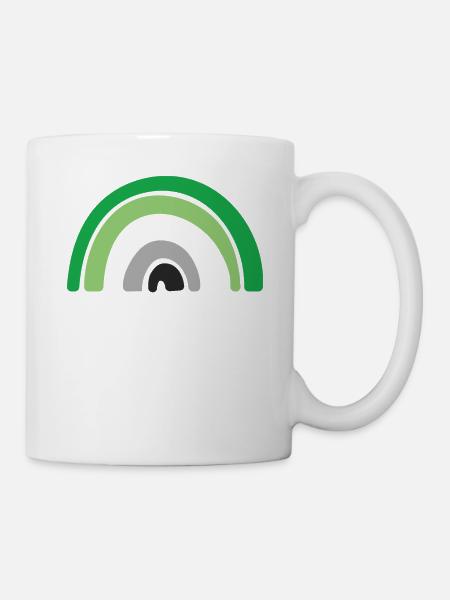 Flagge - LGBTQIA Rainbow Aromantic - Tasse - Weiß