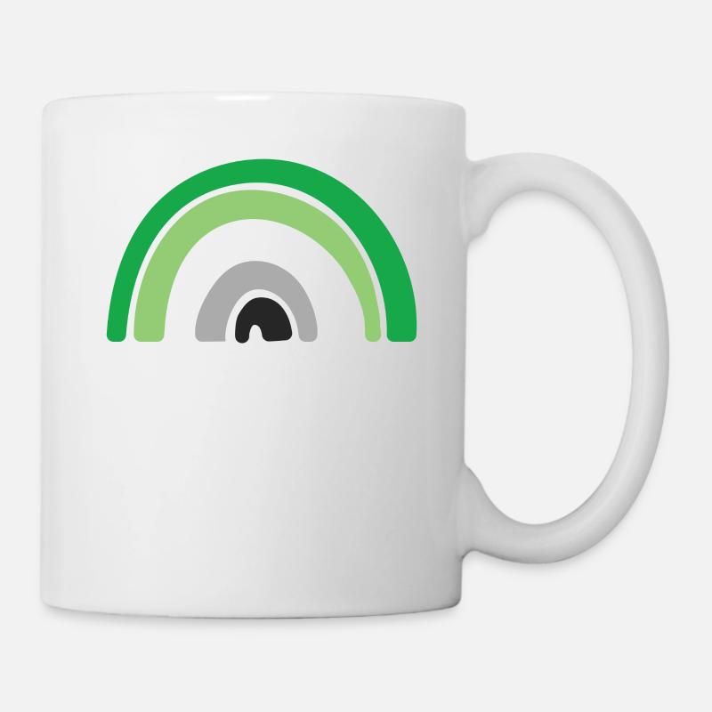 Flagge - LGBTQIA Rainbow Aromantic - Tasse - Weiß
