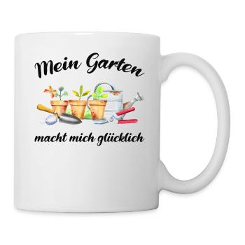 Garten Spruch Gärtner Hobbygärtner Geschenkidee - Tasse - Weiß - Rechts