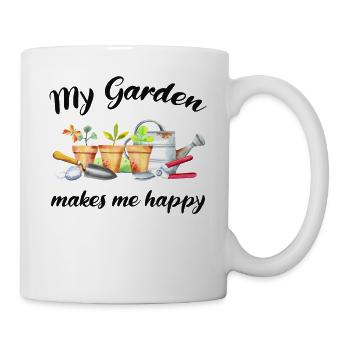 Garten Spruch Gärtner Hobbygärtner Geschenkidee - Tasse - Weiß - Rechts