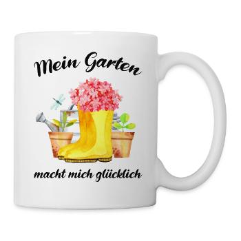 Garten Spruch Gärtner Hobbygärtner Geschenkidee - Tasse - Weiß - Rechts
