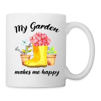 Garten Spruch Gärtner Hobbygärtner Geschenkidee - Tasse - Weiß - Rechts