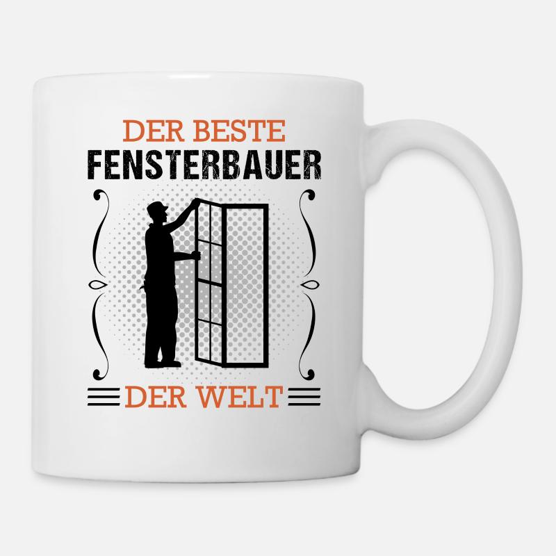 Fensterbauer Beruf Ausbildung Handwerker Geschenk - Tasse - Weiß