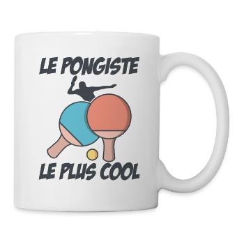 Le Pongiste Le Plus Cool - Mug blanc - blanc - Droite