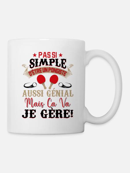 Je Suis Un Pongiste Génial - Mug blanc - blanc