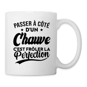 Chauve perfection, Cadeau humour homme chauve - Mug blanc - blanc - Droite