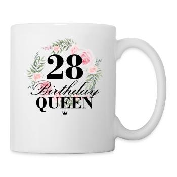 28th birthday Birthday Queen 28 years - Mug - white - Right