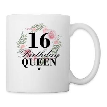 16th birthday Birthday Queen 16 years - Mug - white - Right